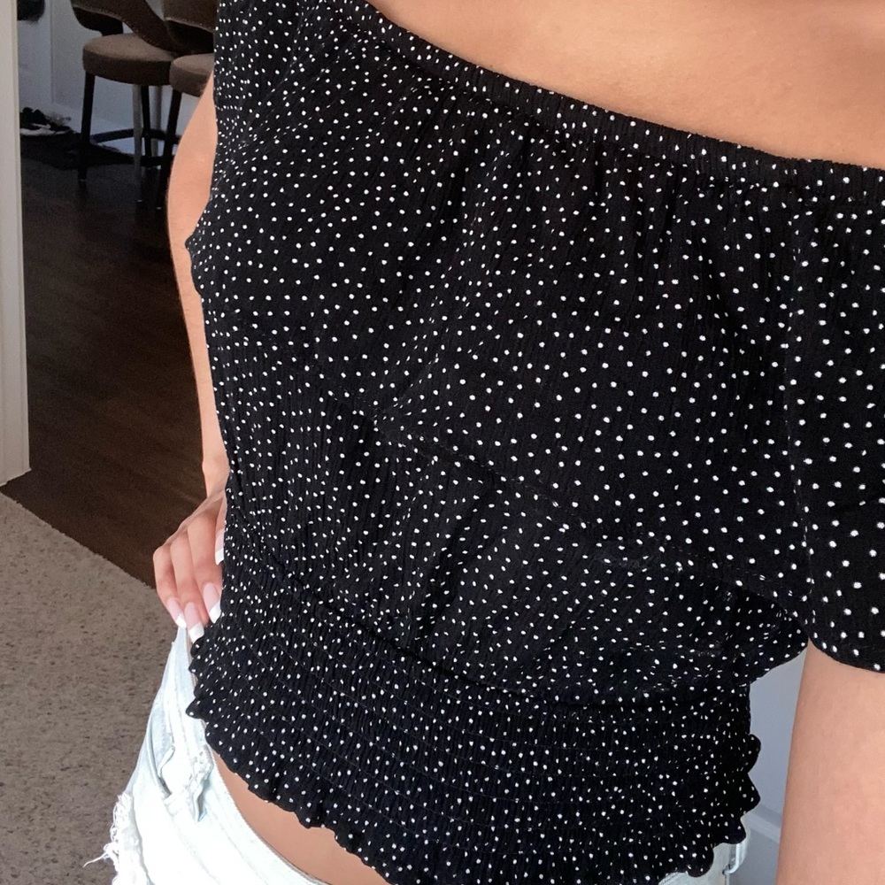 Off the shoulder crop top